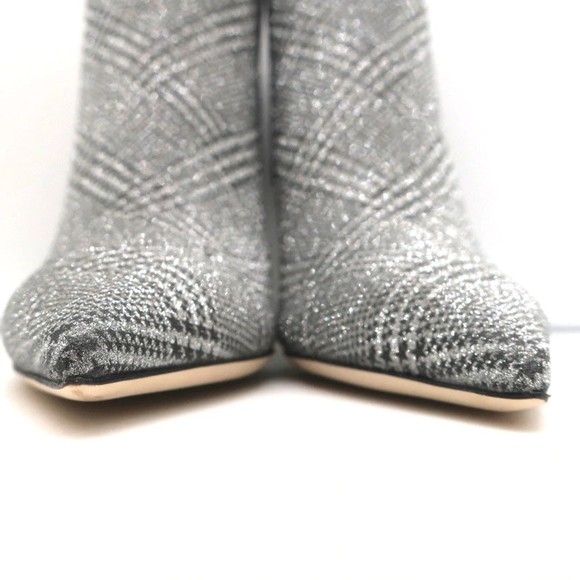 Jimmy Choo Marinda 65 Ankle Boots Silver Glitter Prince of Stars Size 37 NEW - Picture 5 of 10